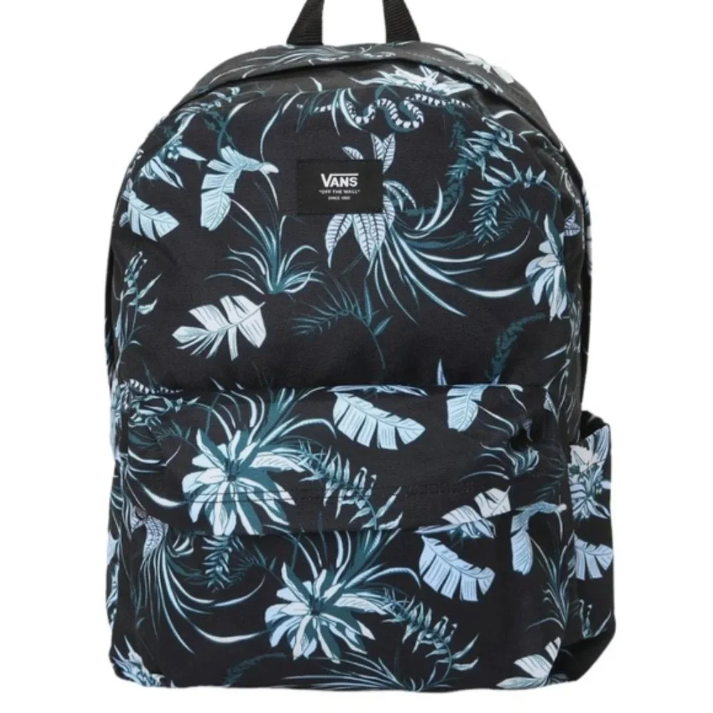 🎒SCHOOL SALE🎒Vans Old Skool H2O Backpack Black Flower Laptop Bag VN0A5E2S0ZB
